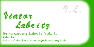 viator labritz business card
